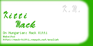 kitti mack business card